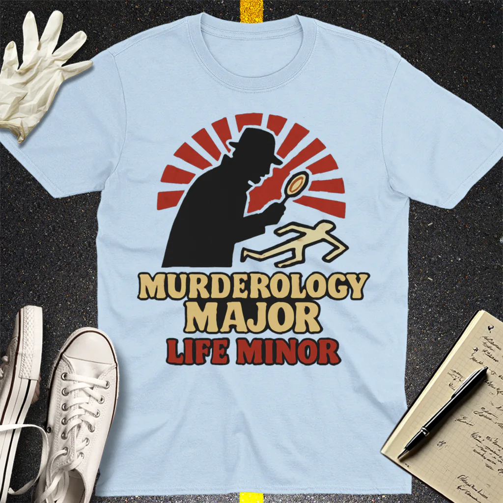 Murderology Major Life Minor T-Shirt - Light Blue