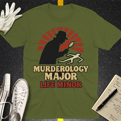 Murderology Major Life Minor T-Shirt - Military Green