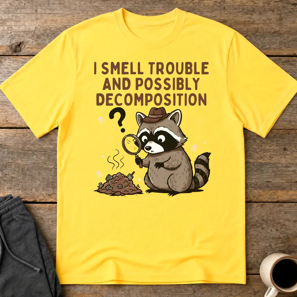 Detective Raccoon T-Shirt - Daisy