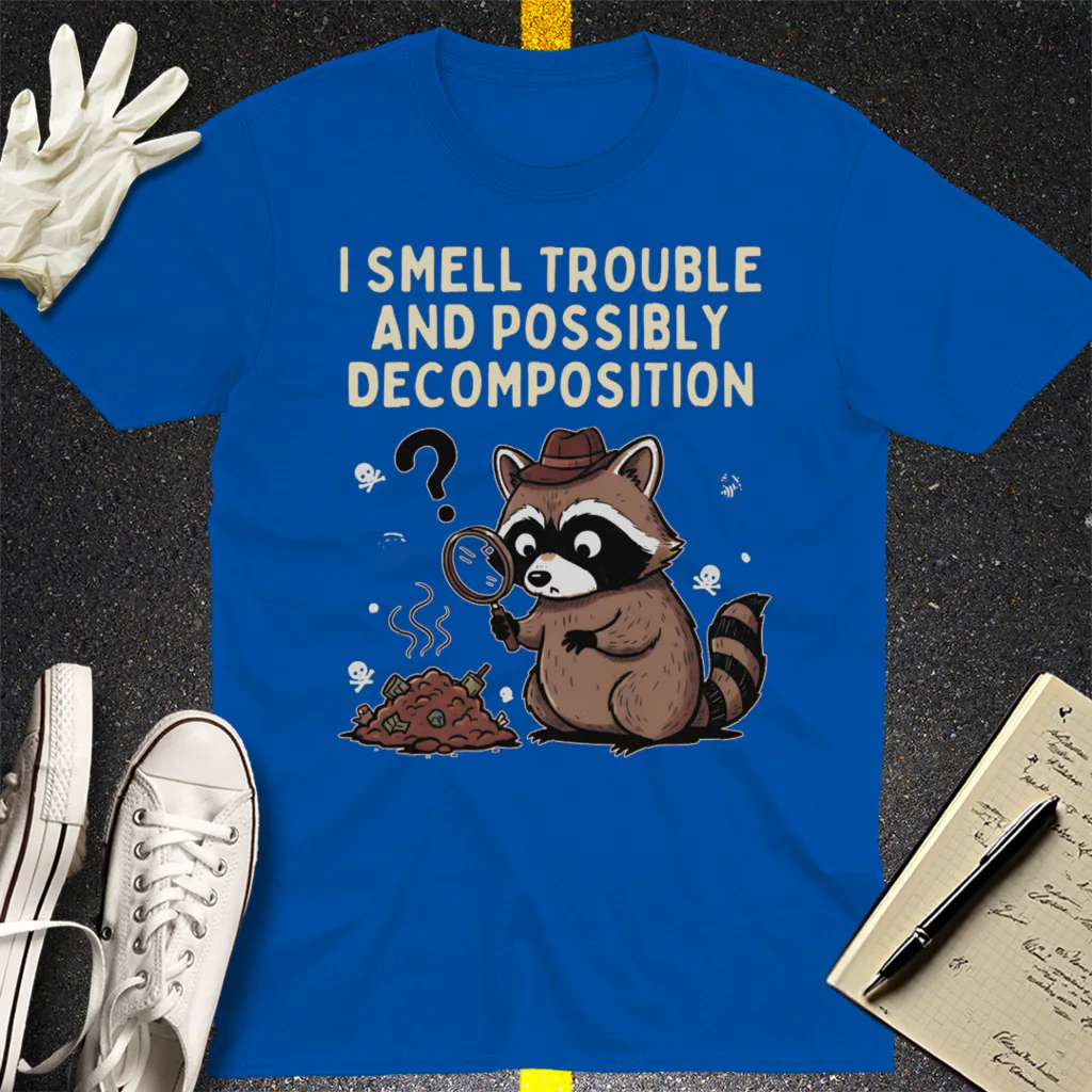 Detective Raccoon T-Shirt - Royal
