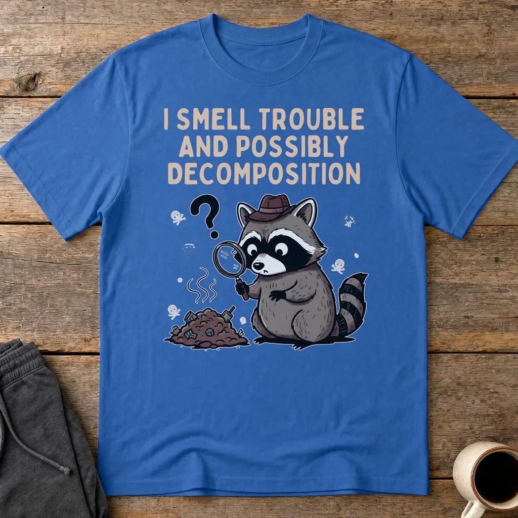 Detective Raccoon T-Shirt - Royal