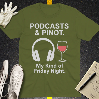 No Laws with Wine T-Shirt - Military Green