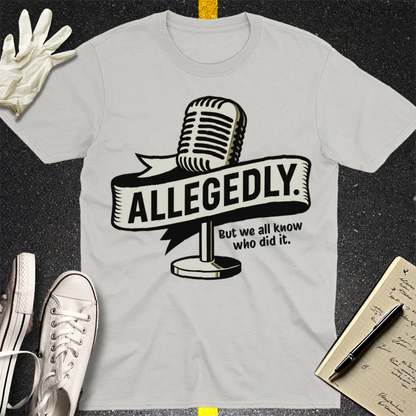 Allegedly Mic T-Shirt - Ice Grey