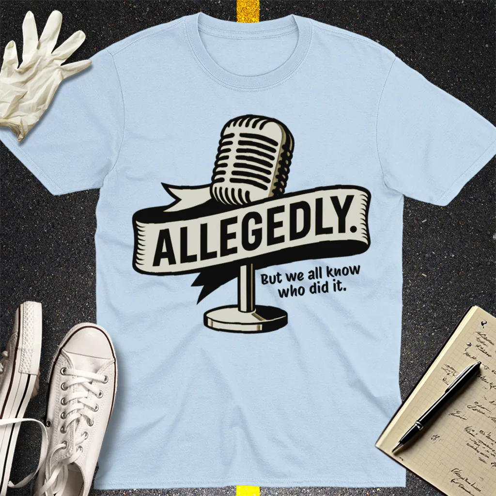Allegedly Mic T-Shirt - Light Blue