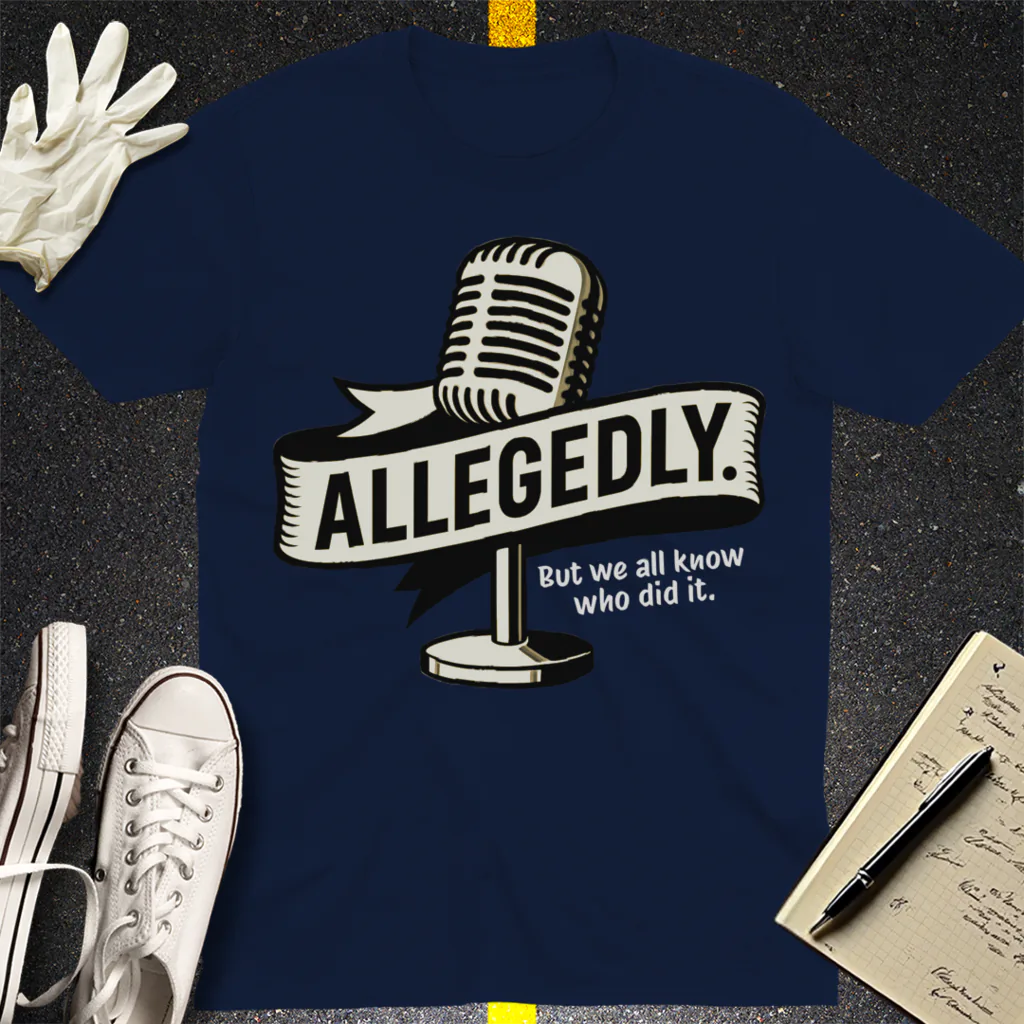 Allegedly Mic T-Shirt - Navy