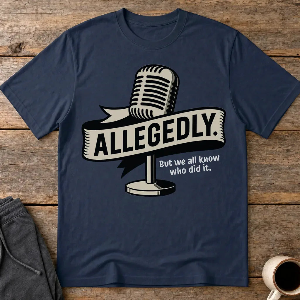 Allegedly Mic T-Shirt - Navy