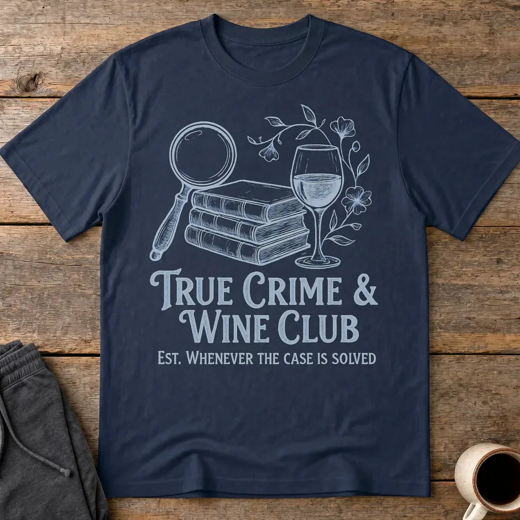 True Crime & Wine Club T-Shirt - Navy