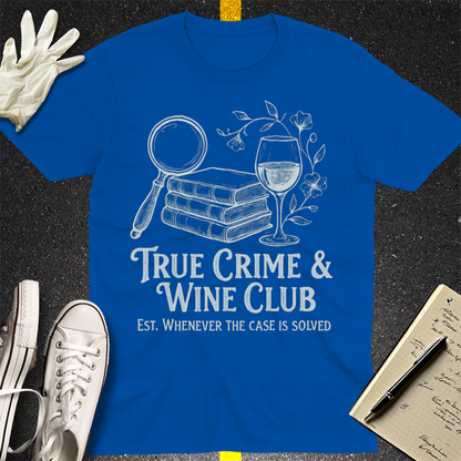 True Crime & Wine Club T-Shirt - Royal