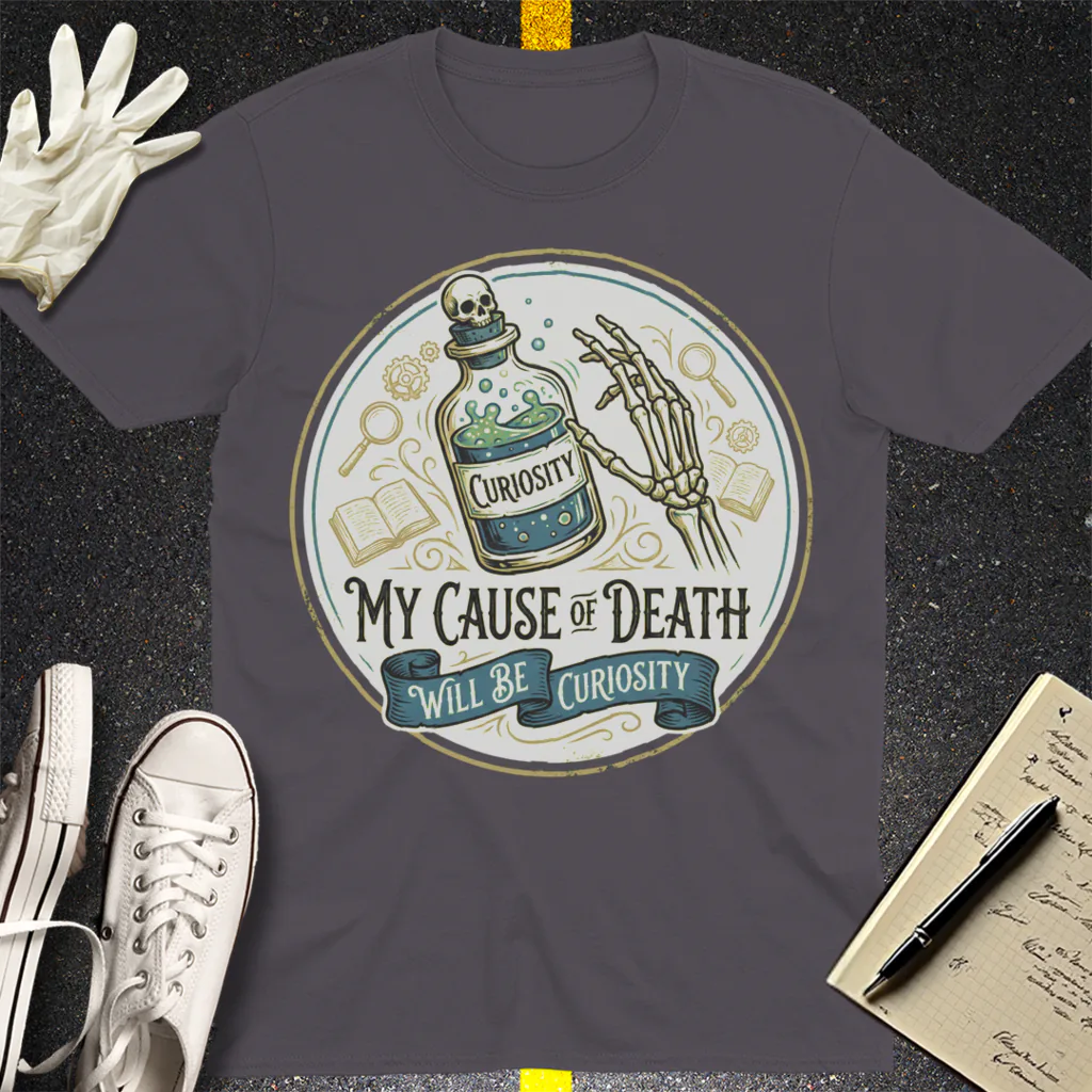 Curiosity Killed Me T-Shirt - Charcoal
