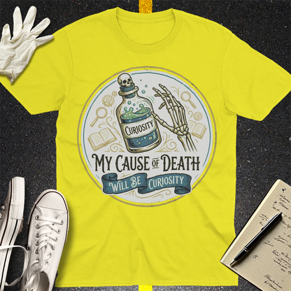 Curiosity Killed Me T-Shirt - Cornsilk