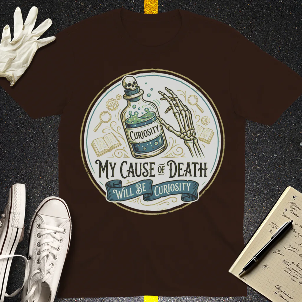Curiosity Killed Me T-Shirt - Dark Chocolate