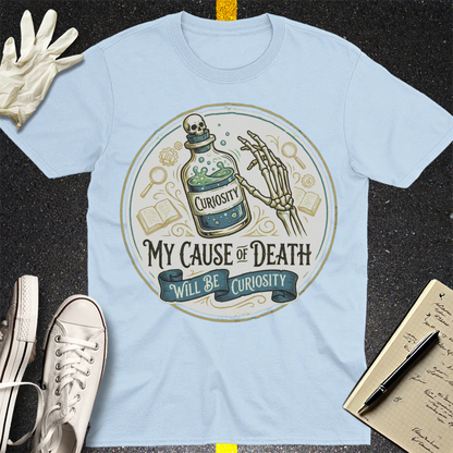 Curiosity Killed Me T-Shirt - Light Blue