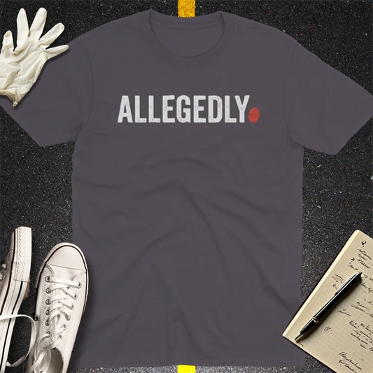 Allegedly Fingerprint T-Shirt - Charcoal