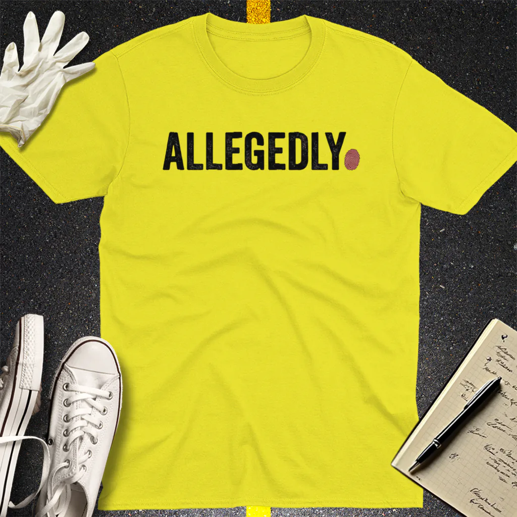 Allegedly Fingerprint T-Shirt - Cornsilk