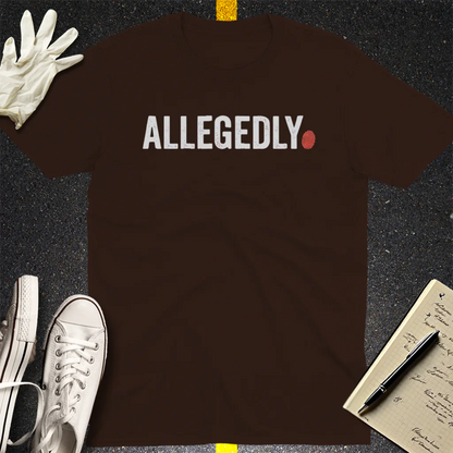 Allegedly Fingerprint T-Shirt - Dark Chocolate