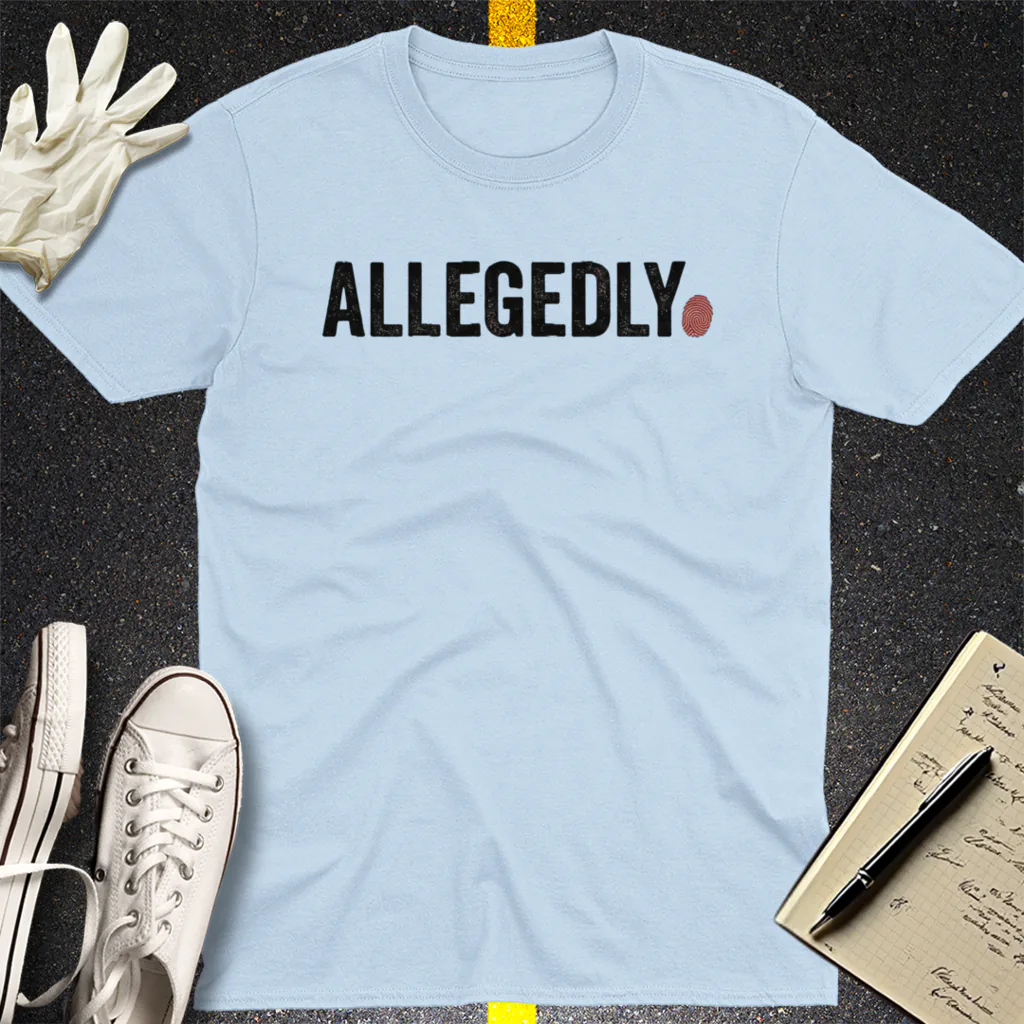 Allegedly Fingerprint T-Shirt - Light Blue
