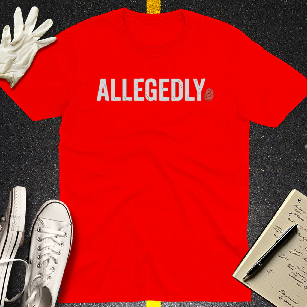 Allegedly Fingerprint T-Shirt - Red