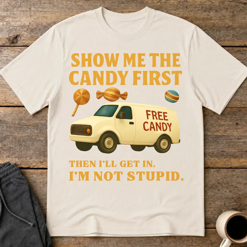 Show Me the Candy First T-Shirt - Ice Grey