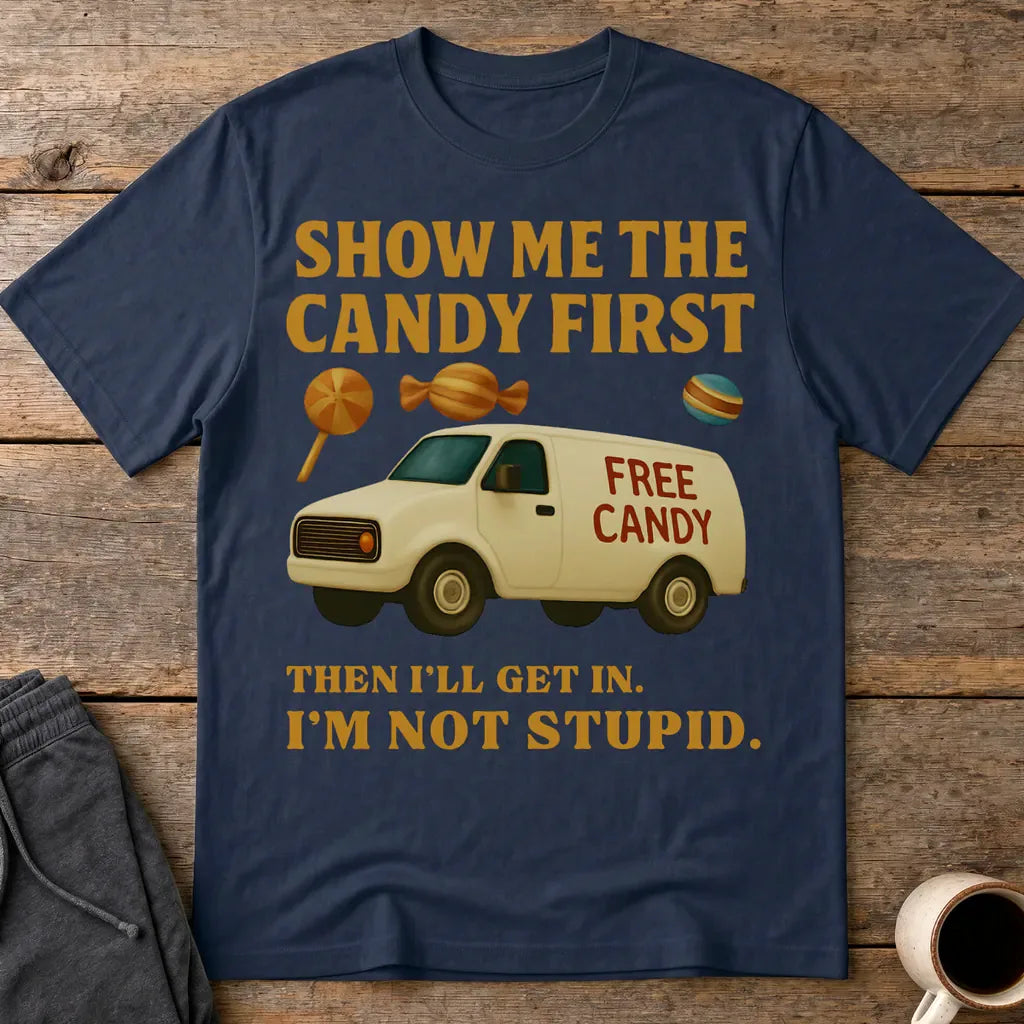 Show Me the Candy First T-Shirt - Navy