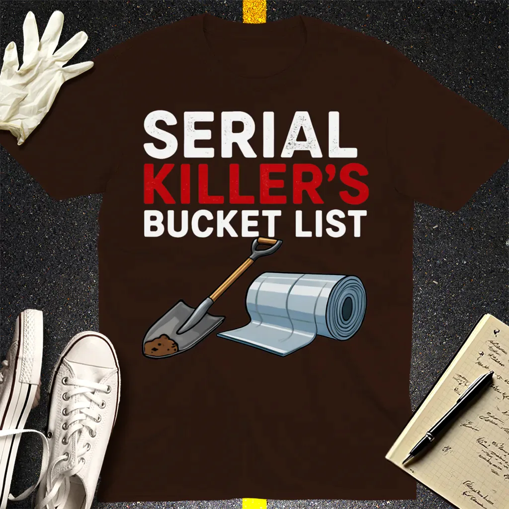 Serial Killer's Starter Pack T-Shirt - Dark Chocolate