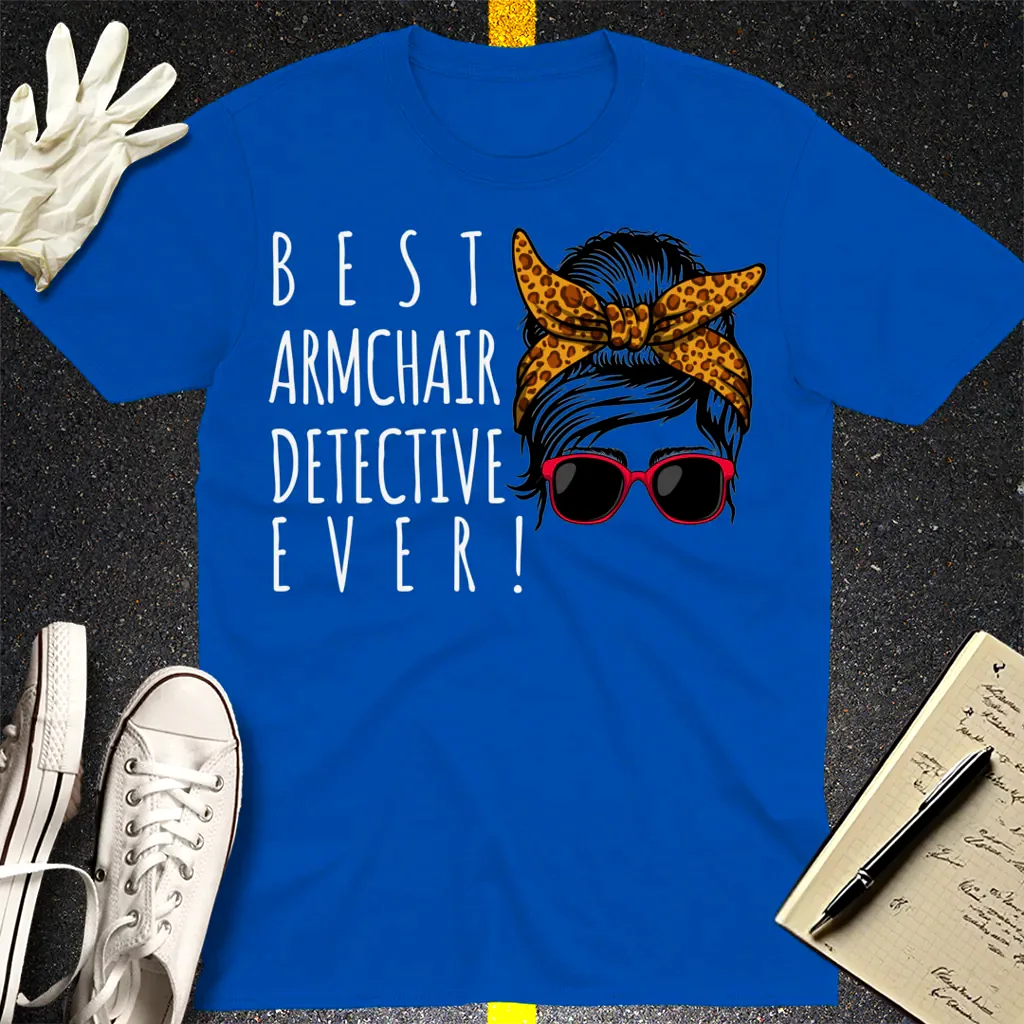 Messy Bun Detective T-Shirt - Royal