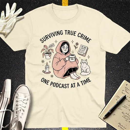 Surviving True Crime T-Shirt - Natural