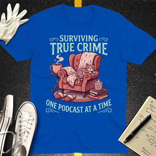 Surviving True Crime T-Shirt - Royal