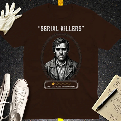 One Star Serial Killer T-Shirt - Dark Chocolate