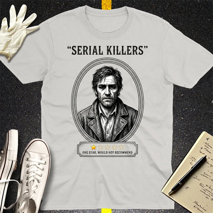 One Star Serial Killer T-Shirt - Ice Grey