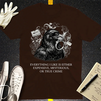 True Crime Raven T-Shirt - Dark Chocolate