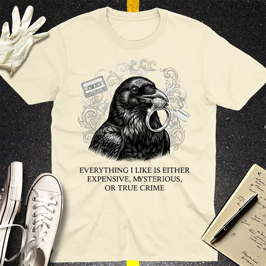 True Crime Raven T-Shirt - Natural