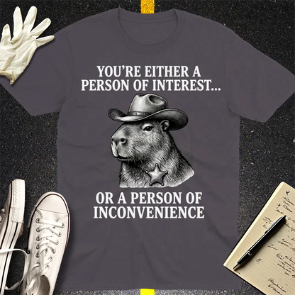 Person of Inconvenience T-Shirt - Charcoal