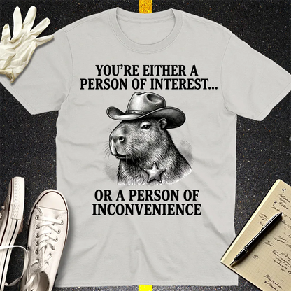 Person of Inconvenience T-Shirt - Ice Grey