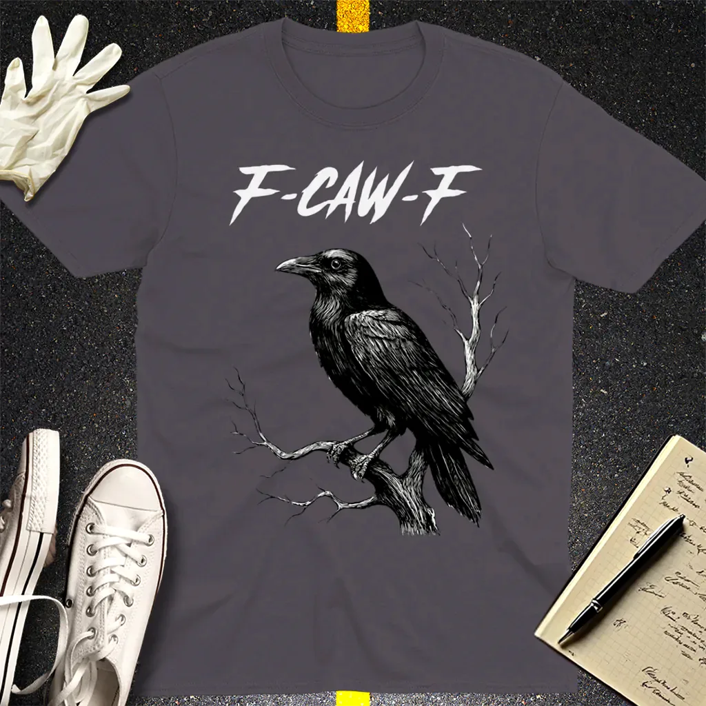 F-CAW-F Raven T-Shirt - Charcoal