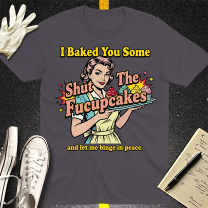 Shut The Fucupcakes T-Shirt - Charcoal