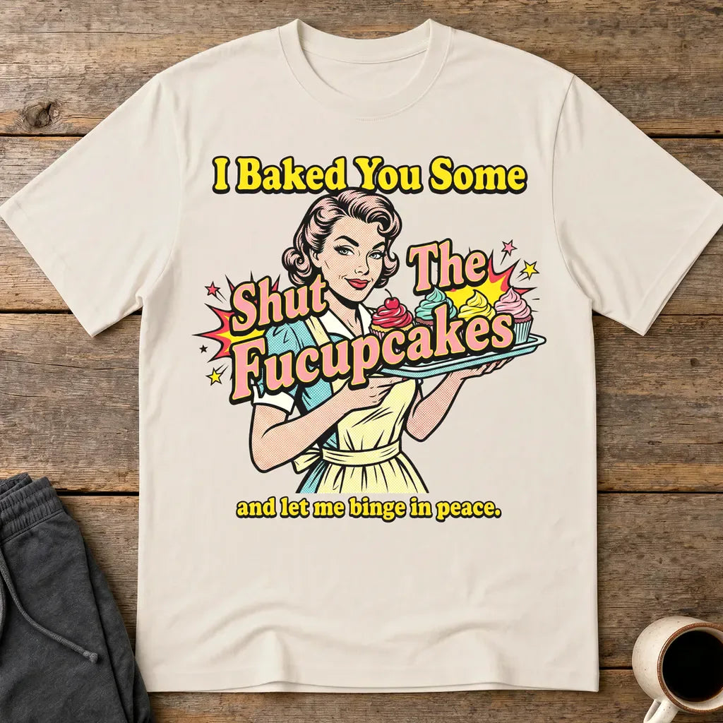 Shut The Fucupcakes T-Shirt - Ice Grey