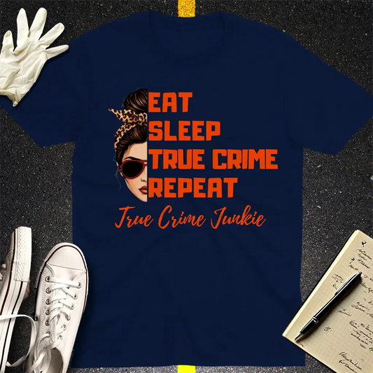 True Crime Junkie T-Shirt - Navy
