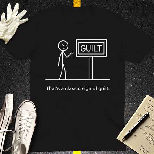 Classic Sign of Guilt T-Shirt - Black