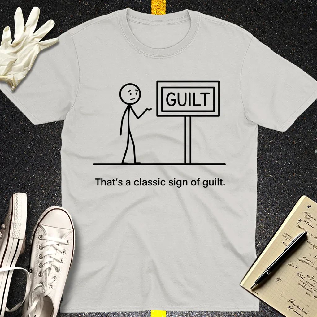 Classic Sign of Guilt T-Shirt - Ice Grey