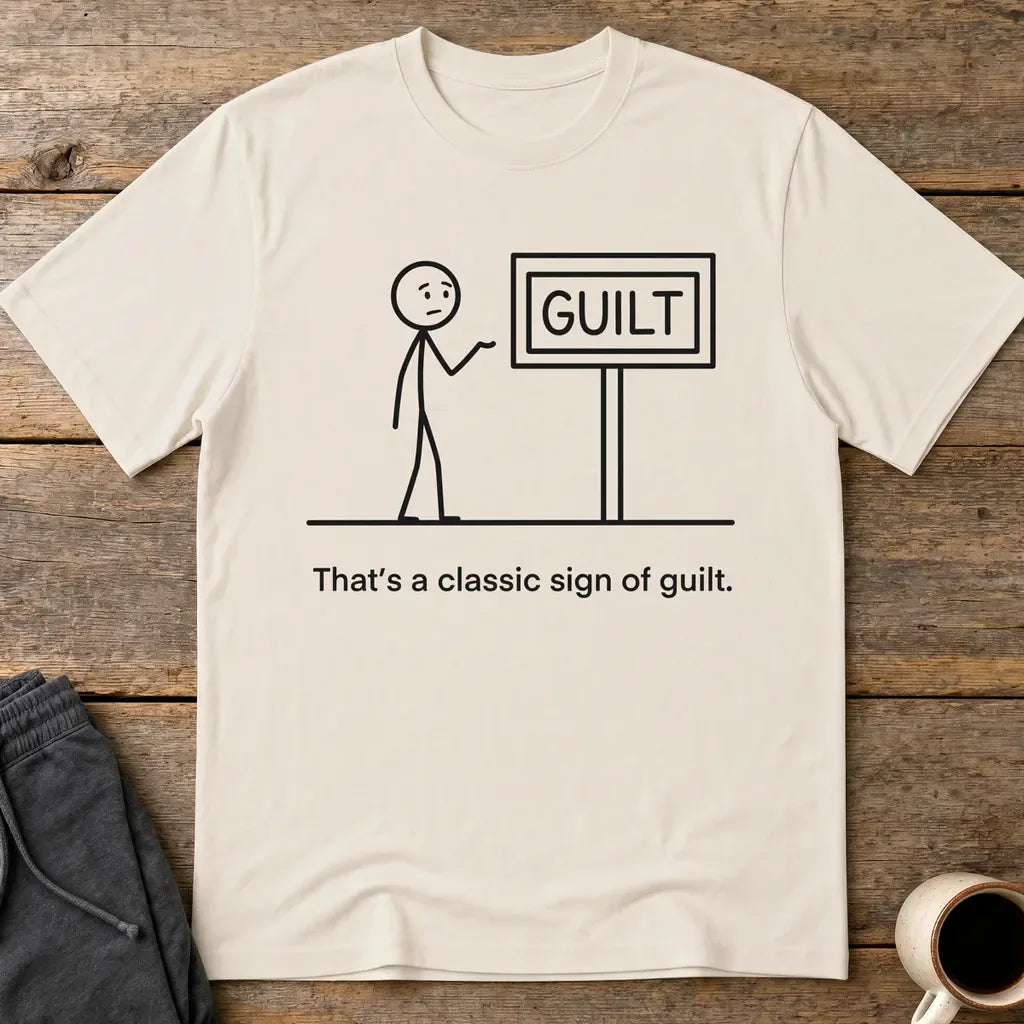 Classic Sign of Guilt T-Shirt - Ice Grey