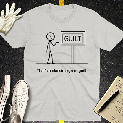 Classic Sign of Guilt T-Shirt - Ice Grey
