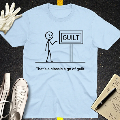 Classic Sign of Guilt T-Shirt - Light Blue