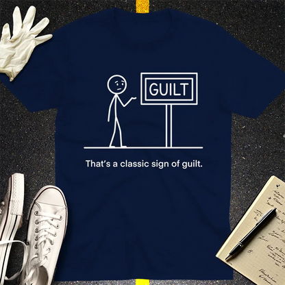 Classic Sign of Guilt T-Shirt - Navy