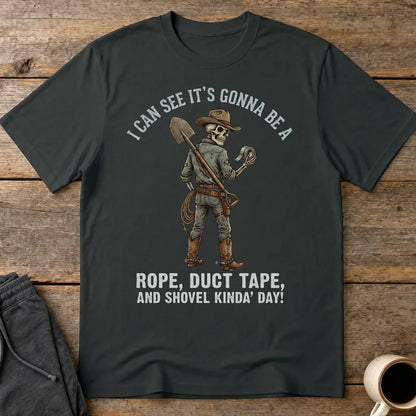 Rope, Duct Tape & Shovel T-Shirt - Black