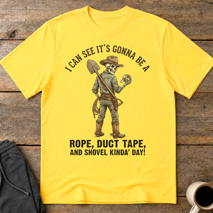Rope, Duct Tape & Shovel T-Shirt - Daisy
