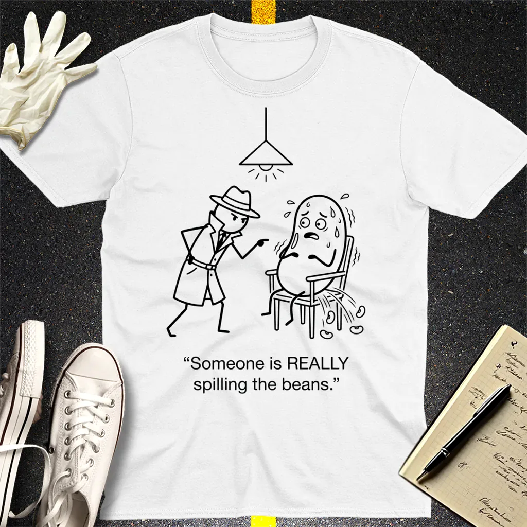 Spilling the Beans T-Shirt - White