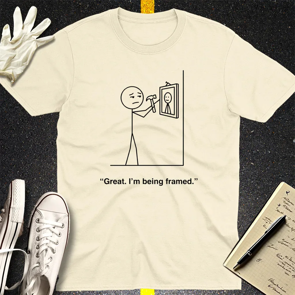 I'm Being Framed T-Shirt - Natural