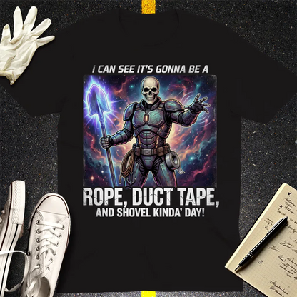 Rope, Duct Tape & Shovel T-Shirt - Black