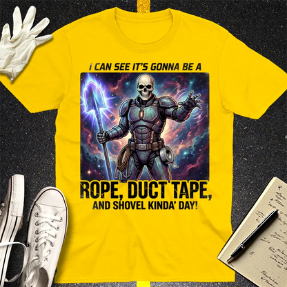 Rope, Duct Tape & Shovel T-Shirt - Daisy