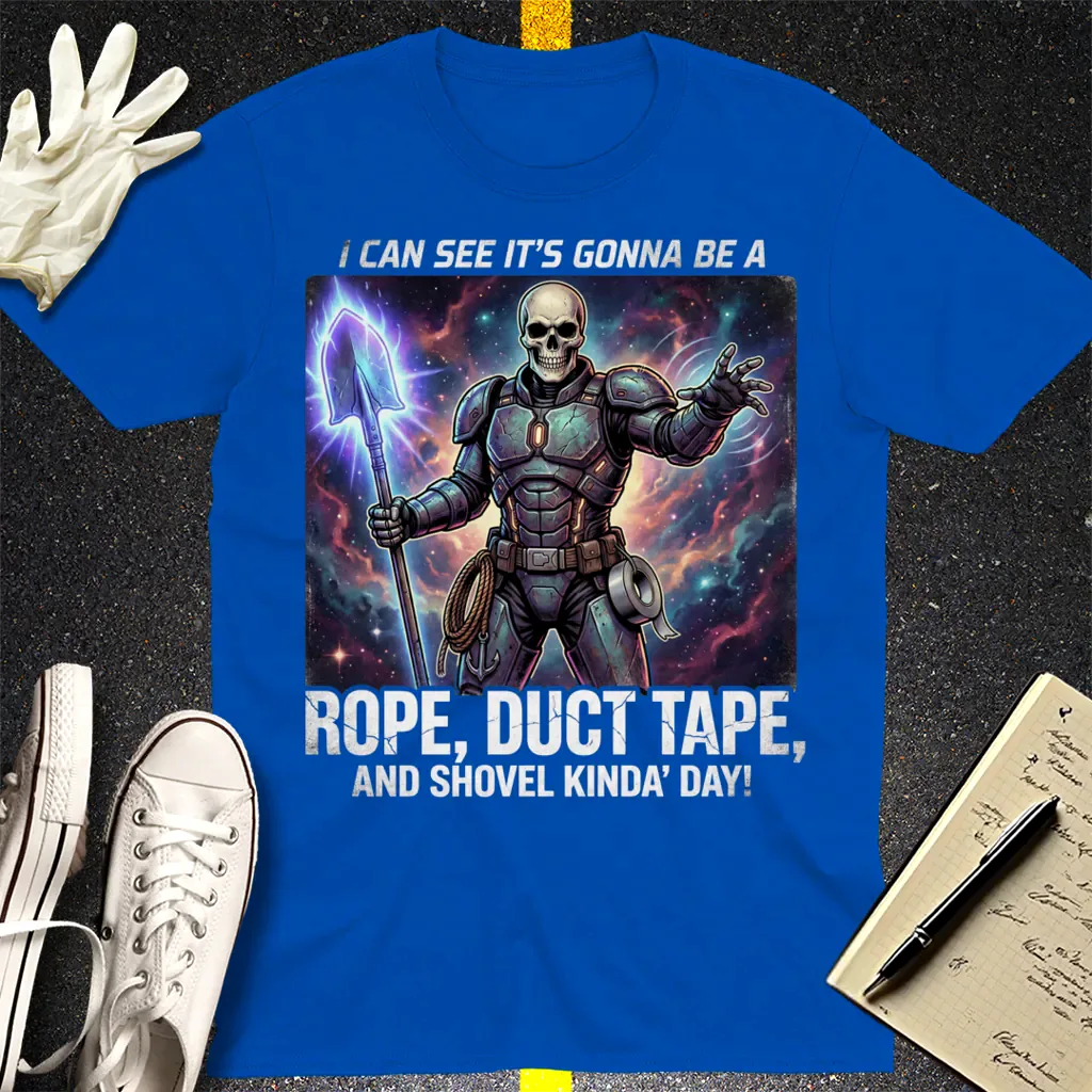 Rope, Duct Tape & Shovel T-Shirt - Royal